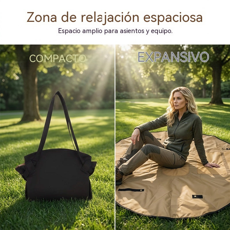🧺✨ ¡60 % DE DESCUENTO! Bolsa y manta de picnic convertible 2 en 1: la bolsa se convierte en manta en cuestión de segundos. Espaciosa, ligera y resistente al agua. ¡Perfecta para ir de picnic y de compras! 🌳🛍️