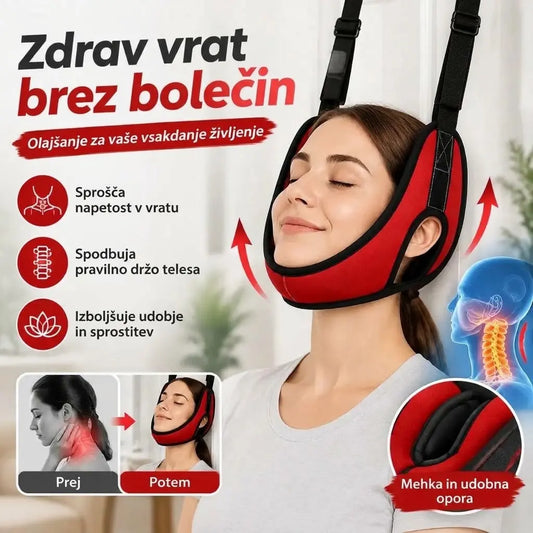 💥【Zadnji dan: 50 % popusta】 Naprava za raztezanje vratu z namestitvijo na vrata – za razbremenitev vratnih mišic in lajšanje bolečin.