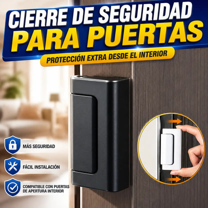 ❄️¡Oferta de verano: 50% de descuento! 🏡🚪🔒 Cerradura de seguridad y refuerzo para puertas: pestillo secundario de uso exclusivo desde el interior para puertas compatibles que abren hacia adentro.