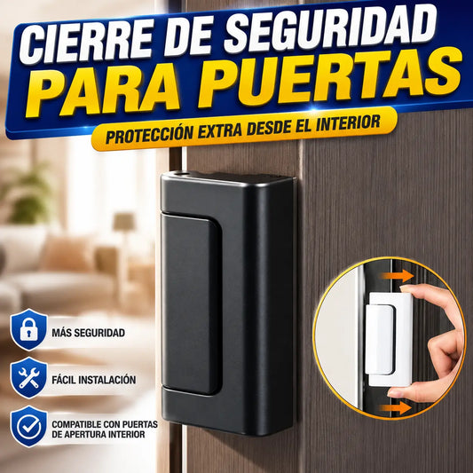 ❄️¡Oferta de verano: 50% de descuento! 🏡🚪🔒 Cerradura de seguridad y refuerzo para puertas: pestillo secundario de uso exclusivo desde el interior para puertas compatibles que abren hacia adentro.