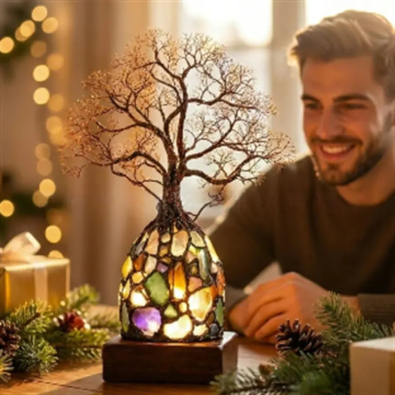 ✨ Aporta energía positiva y paz a tu hogar con esta preciosa lámpara con forma de árbol.