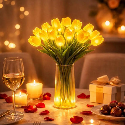 🌷🌷Kytice 15 tulipánů na noční osvětlení