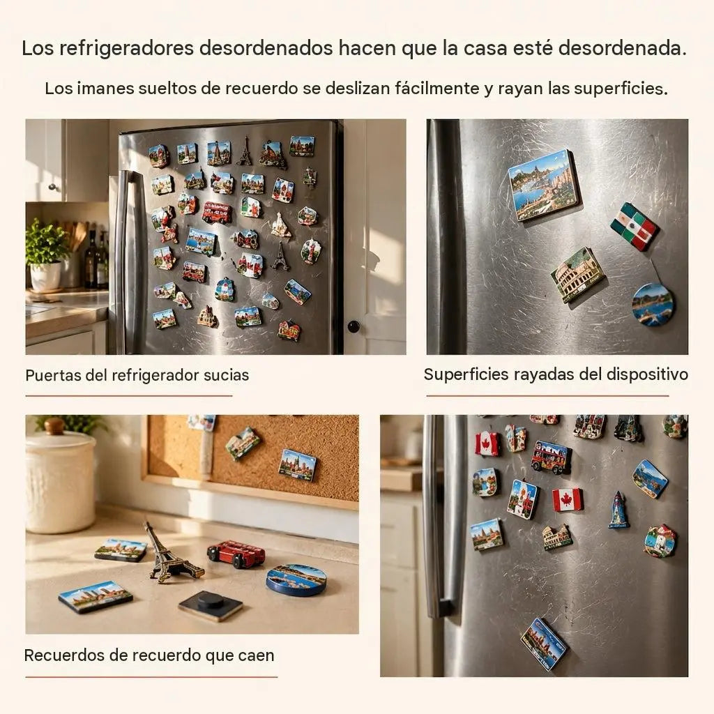 🌍Panel magnético para imanes de viaje y expositor de imanes de recuerdo para decoración de paredes