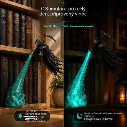 🎃🔥 3D Dekorativno LED svjetlo s anđelom | Dekoracija za policu s maštovitim osvjetljenjem
