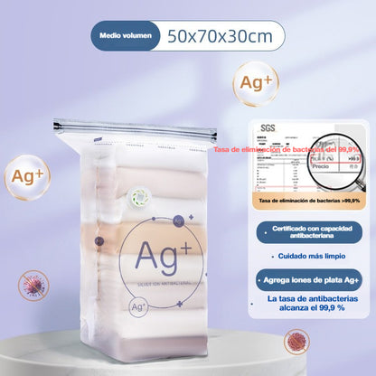 【 5 artículos por 32 euros 】 Bolsa de almacenamiento al vacío grande y compresible: no requiere bomba, es a prueba de fugas e ideal para ahorrar espacio en maletas y en casa