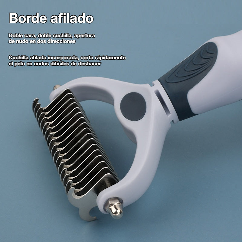 🐕🐈【Compra 1 y llévate 1 gratis】 Peine multifuncional 3 en 1 para desenredar el pelo de mascotas, peine para eliminar el pelo de perros y gatos.