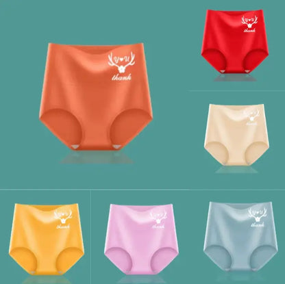 💖 【45–95 kg】Časovno omejena posebna ponudba | Vrhunske bombažne spodnjice z visokim pasom