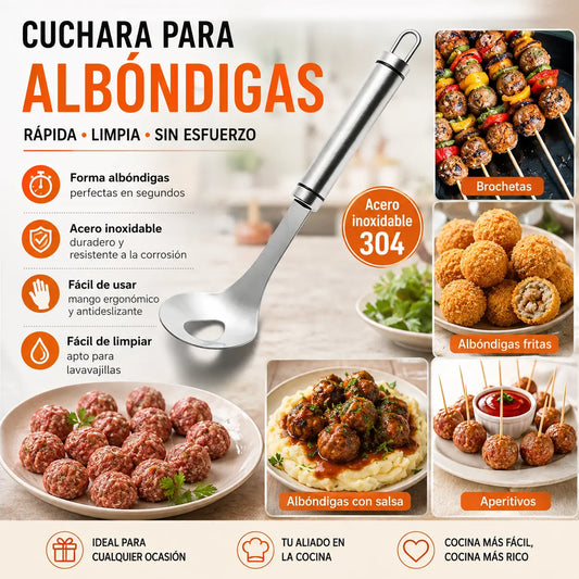 🍖 【2 darabos készlet 8600 Ft】304 rozsdamentes acél húsgombóc készítő – ideális hús- és halgombócok készítéséhez, tökéletes otthoni főzéshez 🥄