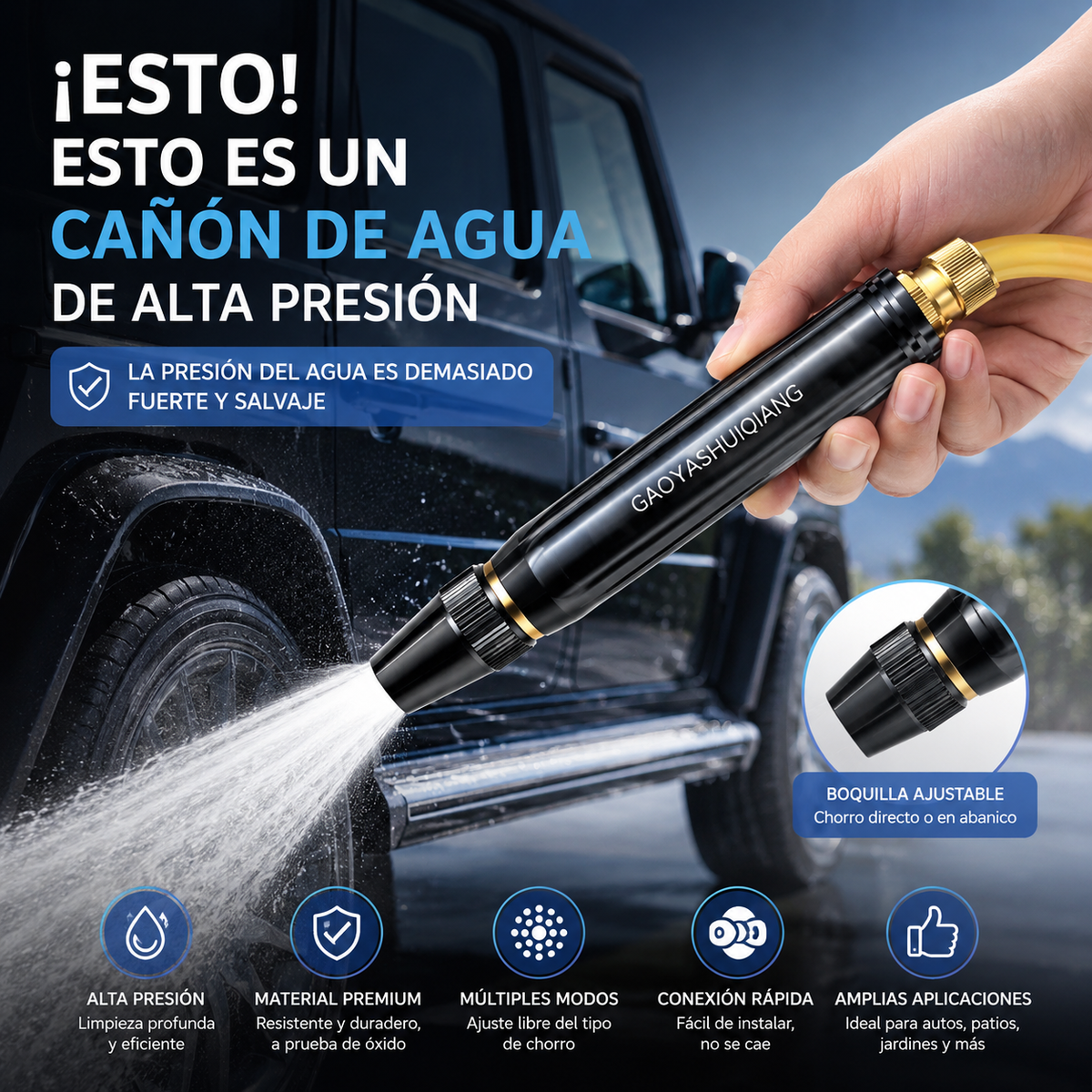 Último día con 55% de descuento: pistola pulverizadora de alta presión para uso doméstico.