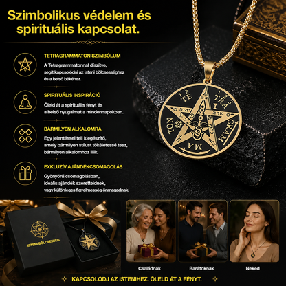 ✨【2 artículos 25 euros】Un collar con colgante de cuatro caracteres; el collar simboliza protección y sabiduría, y sirve como talismán.