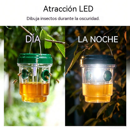 【2 piezas 26 €】🐝☀️ Trampa solar para avispas para patios y jardines 🔋🌿 – Altamente eficiente, recargable, resistente a la intemperie, cubre hasta 500 metros cuadrados.