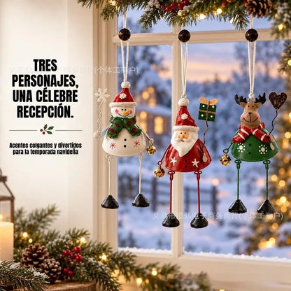 🌲3 por 28 euros⏳ ¡Último día! 49% de descuento – 🎅✨ Adornos navideños colgantes de metal pintados a mano
