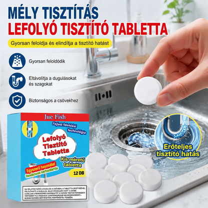 🥳3 doboz 8900 Ft💞 Hatékony pezsgőtabletta csőtisztító, gyorsan feloldja a hajszálak okozta zsírt és dugulásokat, antibakteriális csőtisztító és szagtalanító mosdókagylóhoz, WC-hez és padlólefolyókhoz.