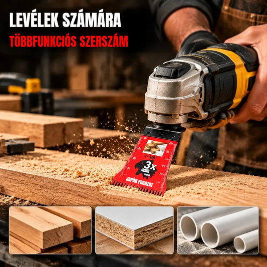 ⚡🛠️【6 darabos készlet: 3 egyenes + 3 szárnyas kialakítású】Japán típusú fűrészlapok multifunkciós szerszámokhoz – 3-szor gyorsabb és pontosabb vágás.