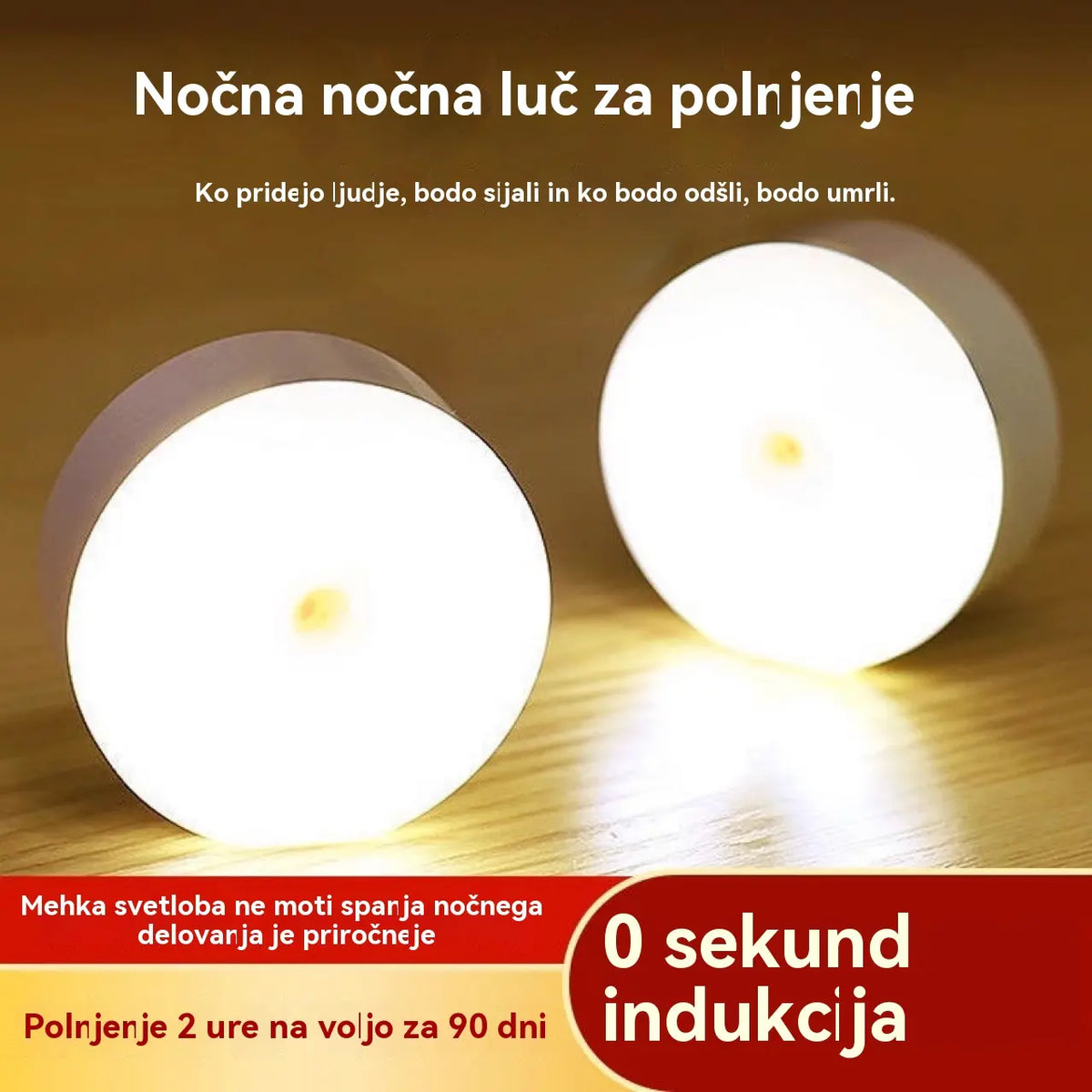 🔥【Kupite eno in dobite eno brezplačno】🏡💡Pametna LED lučka, ki zaznava človeško telo, enostavna za polnjenje in praktična