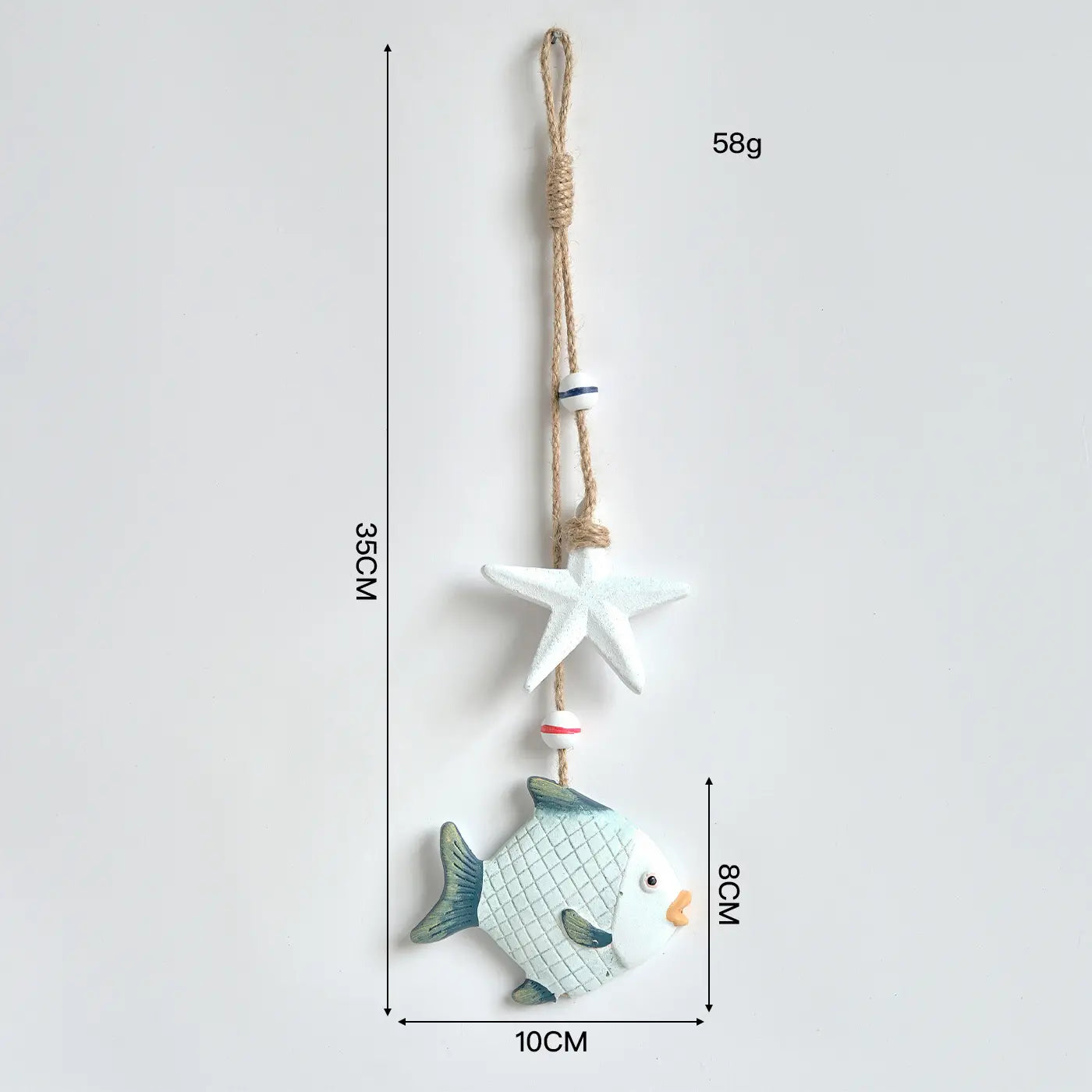 🔥【Compra 1 y llévate 1 gratis】🐠Adorno rústico de madera con motivos marinos para colgar