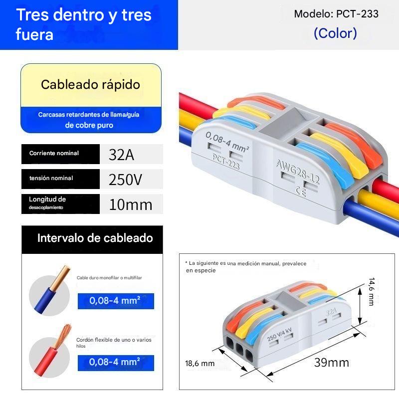 🔥【Paquete de 30 - 25 euros】Conectores de cable multifuncionales, cableado rápido, seguro y confiable.
