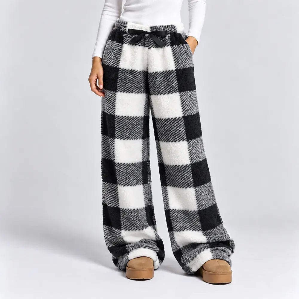 👖【S-3XL】❄️ A kedvenc bolyhos nadrágom ősszel és télen!--Leopárdmintás nadrág, bő szárú nadrág