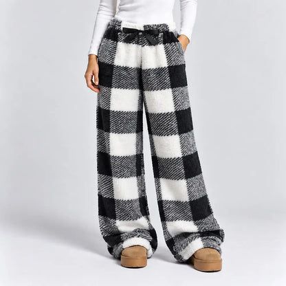 👖【S-3XL】❄️ A kedvenc bolyhos nadrágom ősszel és télen!--Leopárdmintás nadrág, bő szárú nadrág