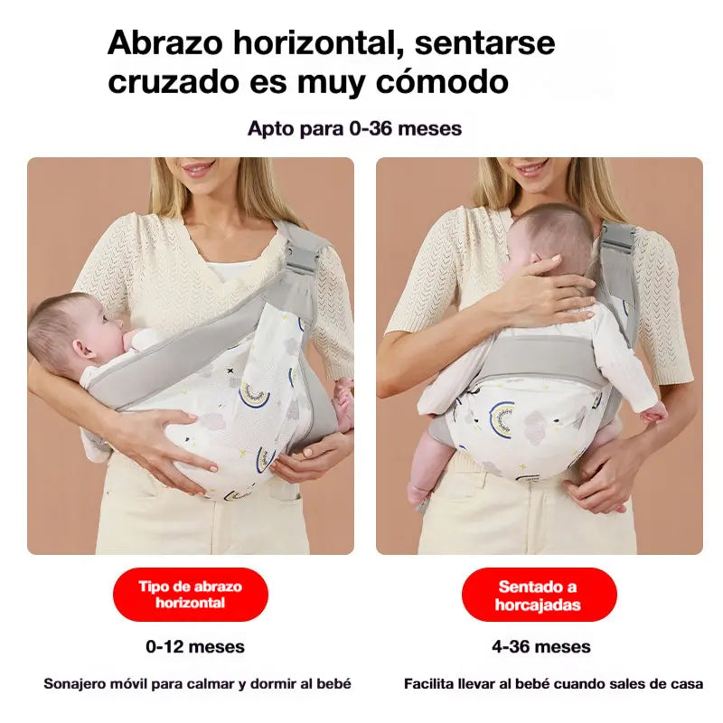 🎉 ¡Ventas superiores a 50.000 unidades! 👶 Portabebés transpirable 4 en 1: permite llevar al bebé delante o en la espalda, mirando hacia dentro o hacia fuera, cómodo para bebés de 0 a 36 meses. 💞✨