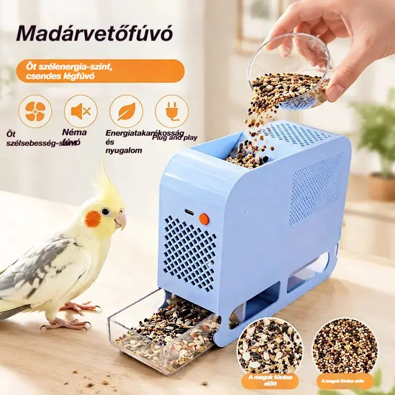 🦜Bird Seed Cleaner – Gyorsan eltávolítja az üres héjakat a tisztább élelmiszerért.