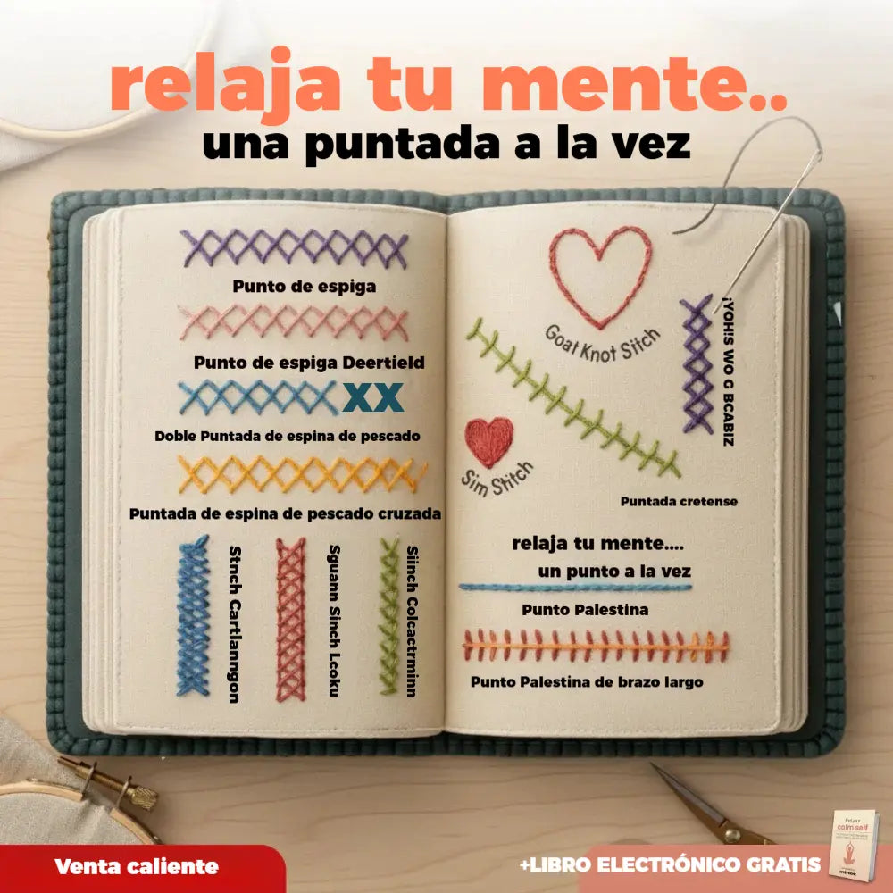 📖Libro de costura, 🧵✨Un libro de muestras de costura para entusiastas del bordado de lino
