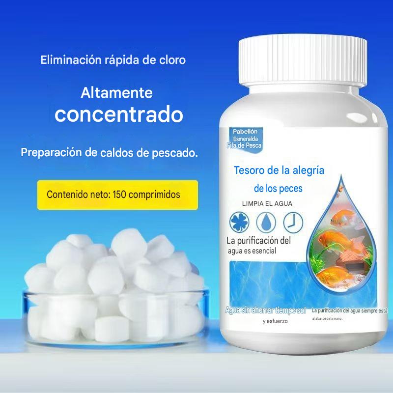 🐟【300 tabletas】💧 Tabletas efervescentes para limpiar el agua de acuarios y estanques, tabletas oxigenantes para acuarios 🔥