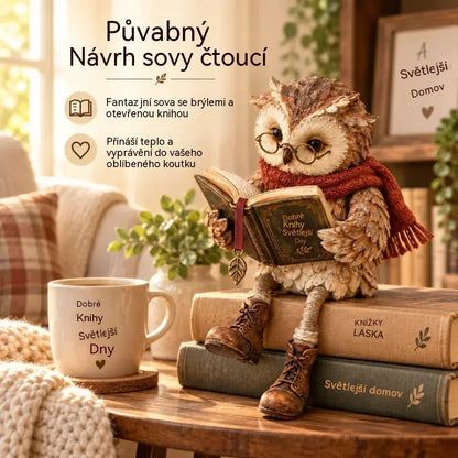 💥 Sleva 50 % po omezenou dobu! 🦉Roztomilá sova čtecí knihu – dekorace, která potěší každého milovníka knih! 📚