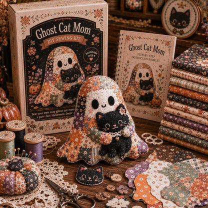 🎁👻Kit de patchwork DIY «Pequeño fantasma acogedor»