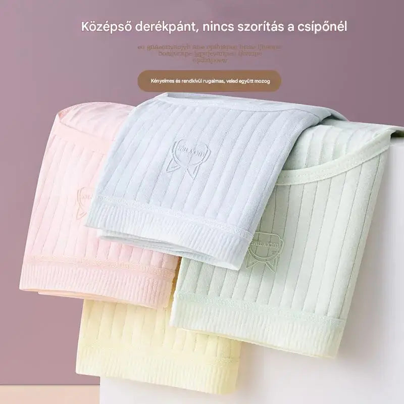 💓(7 db 8400 Ft) Utolsó nap 50% kedvezménnyel-- Női egyszerű és fejlett antibakteriális fehérnemű magas derékkal, 70-180g súlyú nők számára