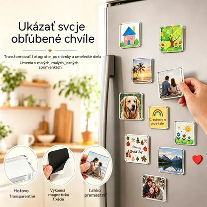 🧲✨ Sada priehľadných magnetov na chladničku pre domácich majstrov | Vytvorte si vlastné spomienky