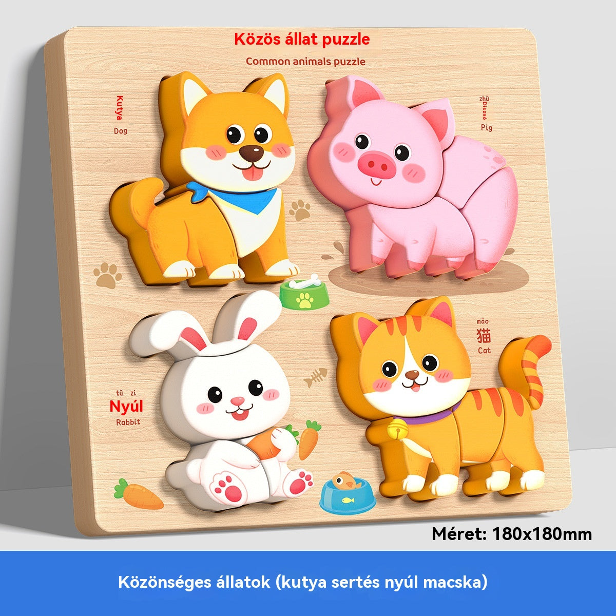 👧🏻🧩Montessori fa 3D-s kirakó, alkalmas kisgyermekkori neveléshez