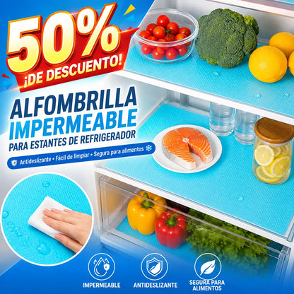 🔥 ¡50% DE DESCUENTO AHORA! 🛡️🧊 Revestimientos impermeables para estantes del refrigerador: antideslizantes, fáciles de limpiar y aptos para alimentos: mantienen los estantes del refrigerador frescos y organizados ✨