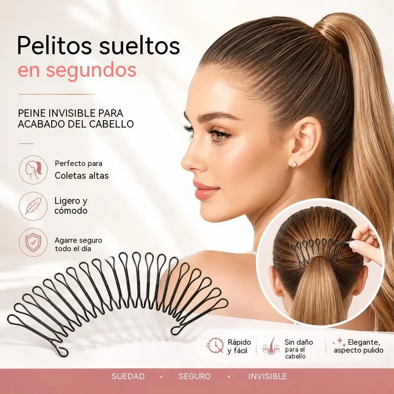 🔥【Compra 5 y llévate 5 gratis】🎀Peine flexible con agarre invisible para el pelo rebelde