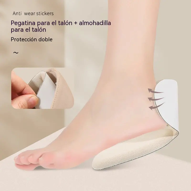 🔥 Paquete de 5 pares | Almohadillas cómodas para el talón – Plantillas acolchadas antideslizantes para un mejor ajuste y comodidad en el talón