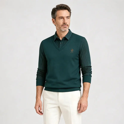 🔥【M-4XL】Moški dvodelni komplet iz visokokakovostnega kašmirja, topel enodelni top