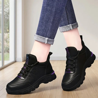 ✨【35-40】 Bőr platformos utcai cipő polárbéléssel