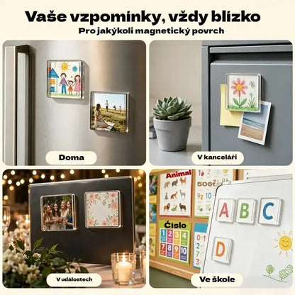🧲✨ Sada průhledných magnetů na ledničku pro kutily | Vytvořte si vlastní vzpomínky