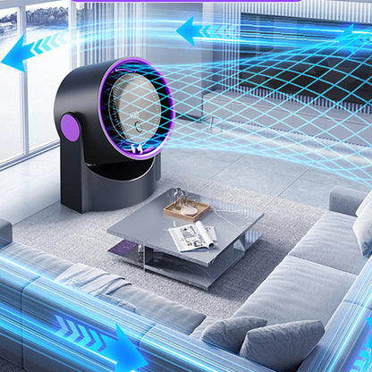 🧊🍃Nuevo ventilador de escritorio tipo turbina sin aspas (se puede montar en la pared)