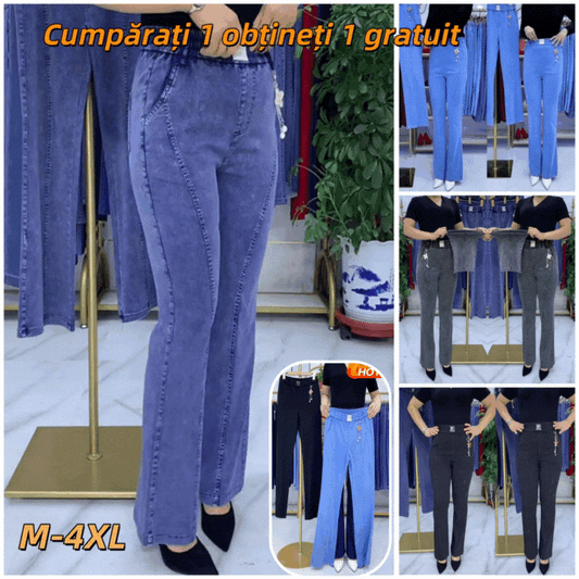 🏆【Kupite 1, dobite 1 gratis】👖【S-4XL】Ženske raztegljive kavbojke z visokim pasom
