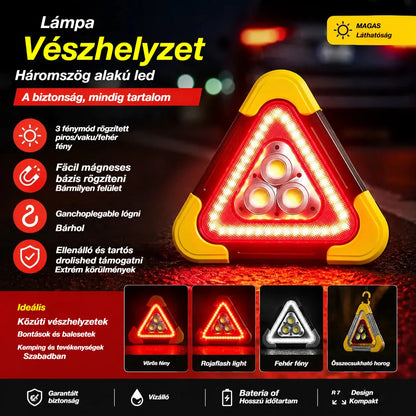 🚗Három az egyben napelemes háromszög alakú vészjelző lámpa