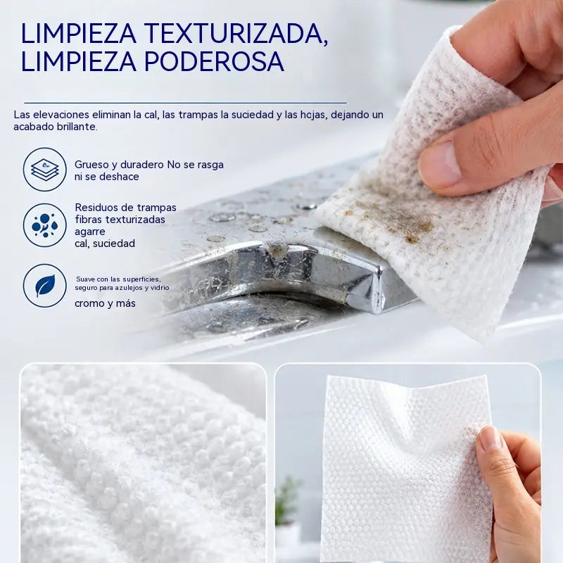 🔥【Compra 1 y llévate 1 gratis】💦Toallitas limpiadoras descalcificadoras multifunción para baño