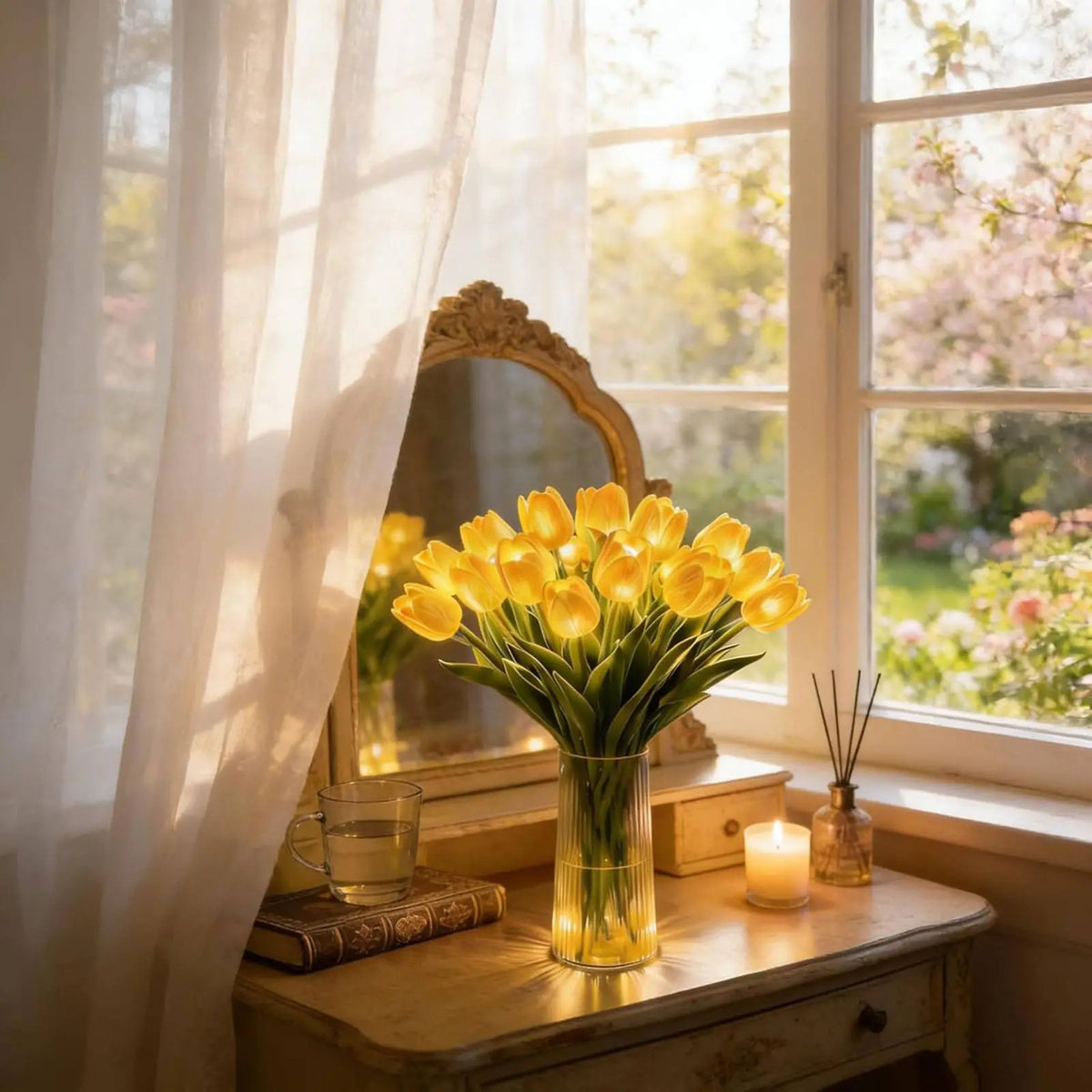 🌷🌷Buket od 15 tulipana kao noćna lampa