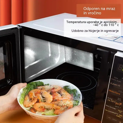 🔥🥗【2 vrečki, 200 kosov】elastičnih pokrovov za živila