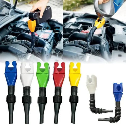 【5 piezas 27€】🚗Herramienta para repostar y verter combustible en el coche, embudo manos libres🔥