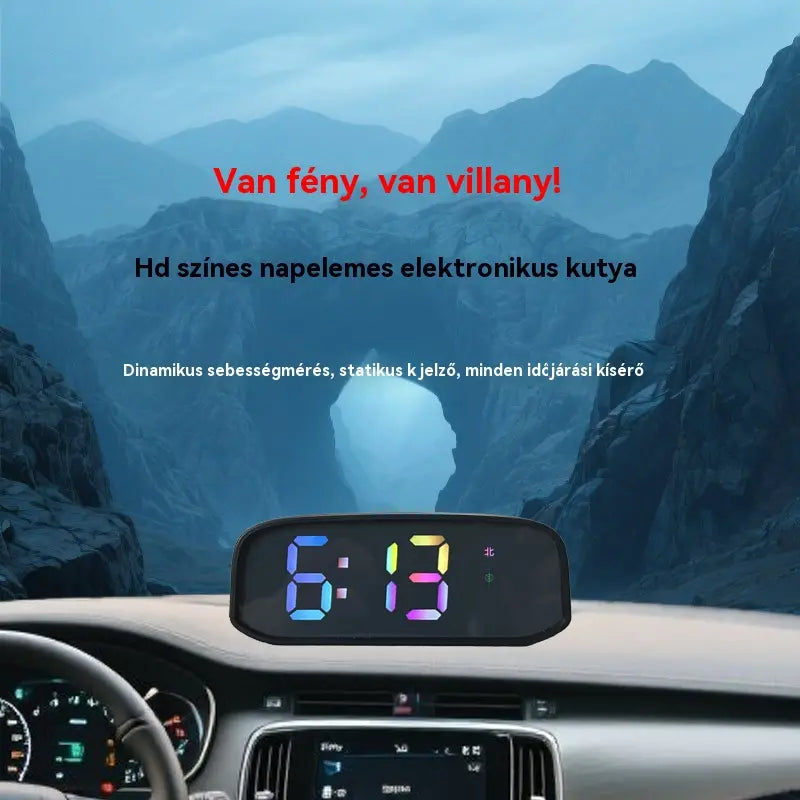 🚗Napenergiás kijelző autó sebességmérőhöz