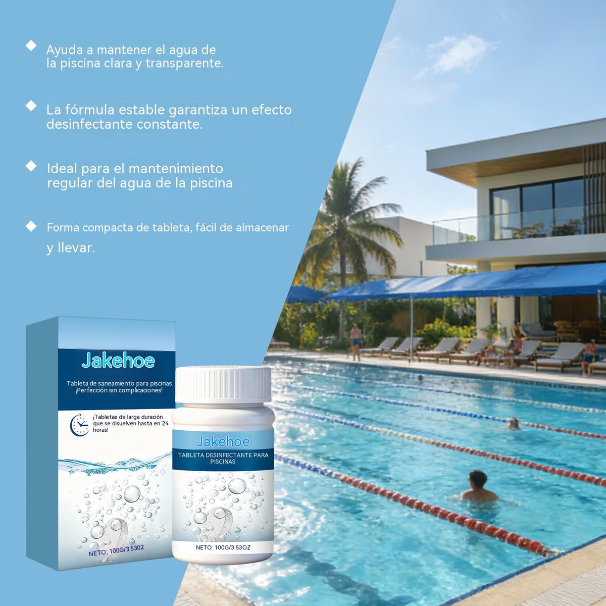 🔥Compre 1 y obtenga 1 gratis（2 botella）Pastillas efervescentes para la limpieza de piscinas