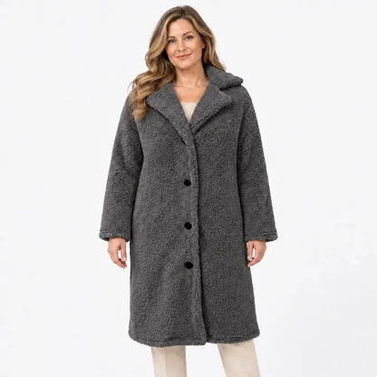 🧥【S-5XL】A legkelendőbb női plüsskabát ősszel és télen - hosszú ujjú gallérral