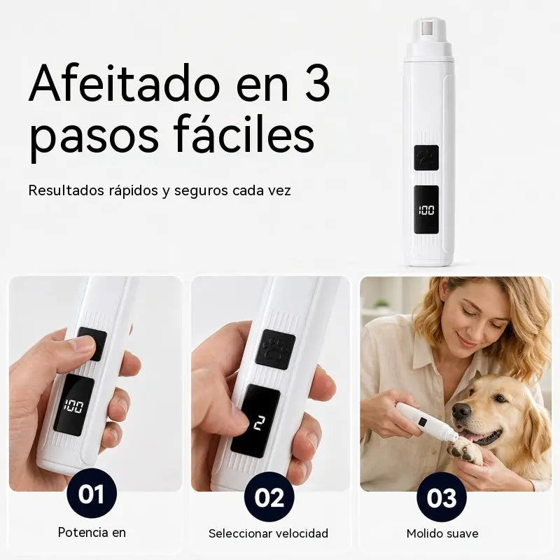 🔥【Compra 1 y llévate 1 gratis】🐱🐶 Lima eléctrica de uñas para mascotas con indicador LED de potencia