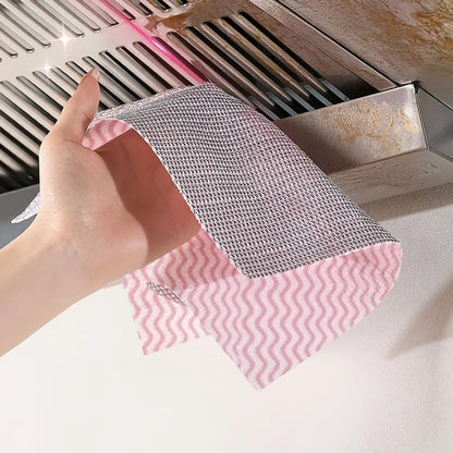 🔥【1 rollo de 20 hojas】💦Paño de cocina plateado de limpieza profunda (reutilizable)